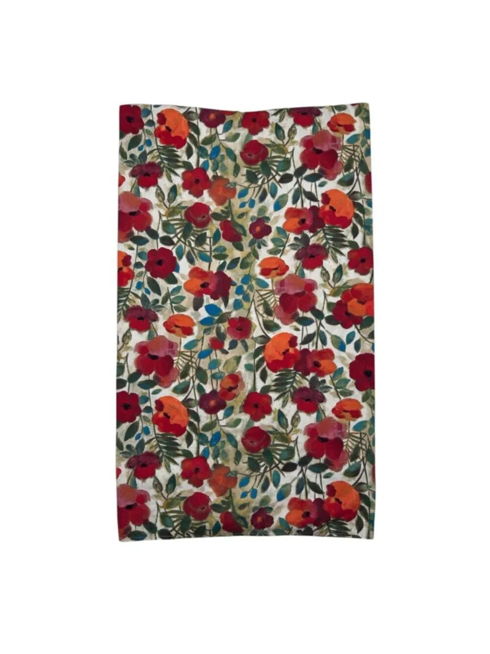 Handmade Pillowcase Set of 2 Poppy Vibrant Floral Multicolor 20x33 Modern Art
